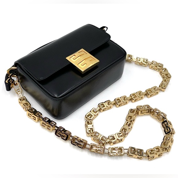 GIVENCHY Cube Chain Leather Crossbody Bag - Picture 2 of 10